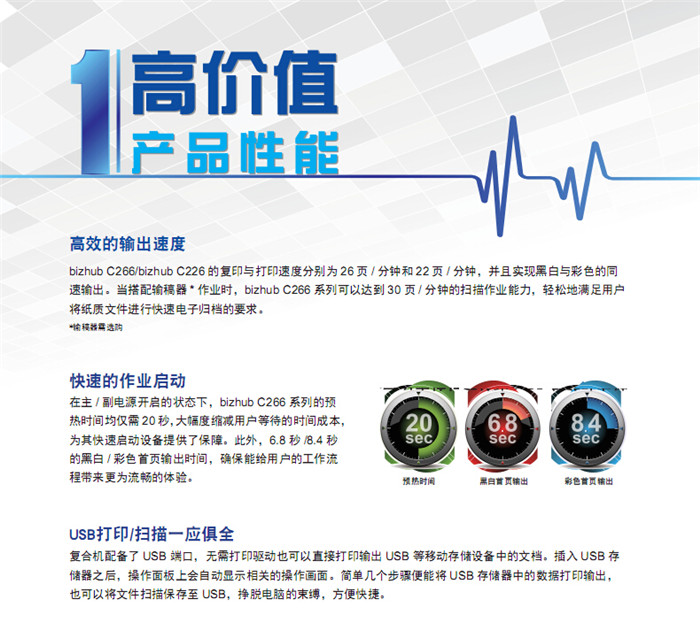 柯尼卡美能達C226彩色復(fù)印機高效的輸出速度-科頤辦公